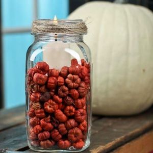 Mini Red Pumpkin Vase Fillers- Decor for Halloween